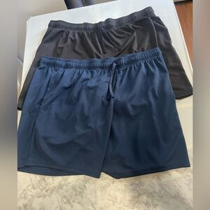 2 Athletic Works 3XL(48-50) Shorts
Black & Dark Blue Elastic & Drawstring